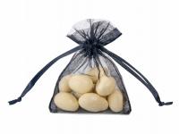 vreck� z organzy 7,5x10 cm, 20 ks, �ierne s ma��ou 