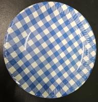 Tanier papierov� vzor MODR� K�RO  p23 cm [8 ks]